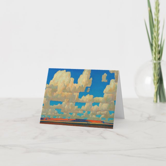 Cloud World by Maynard Dixon Letterpress Thank You Card (Front)
