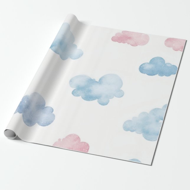 Cloud wrapping paper (Unrolled)