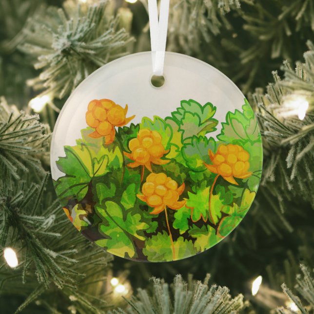 Cloudberries Glass Ornament (Insitu)