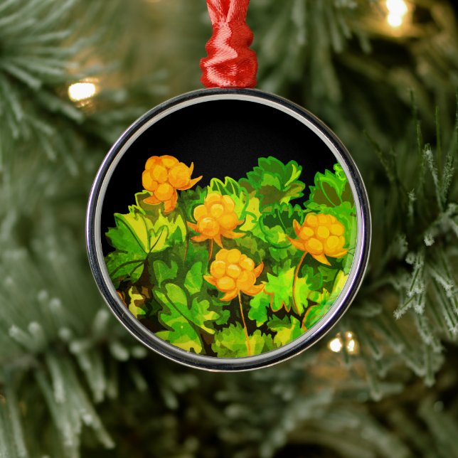 Cloudberries Metal Ornament (Tree)