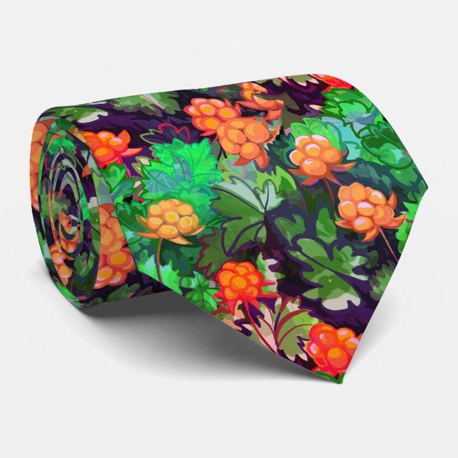 Cloudberries Neck Tie (Rolled)