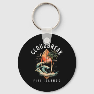 Cloudbreak Fiji Islands Surf Vintage Surfing Surfe Keychain