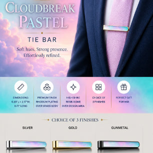 Cloudbreak Pastel Gold Finish Tie Bar