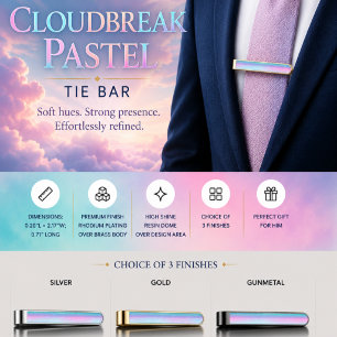 Cloudbreak Pastel Gold Finish Tie Bar