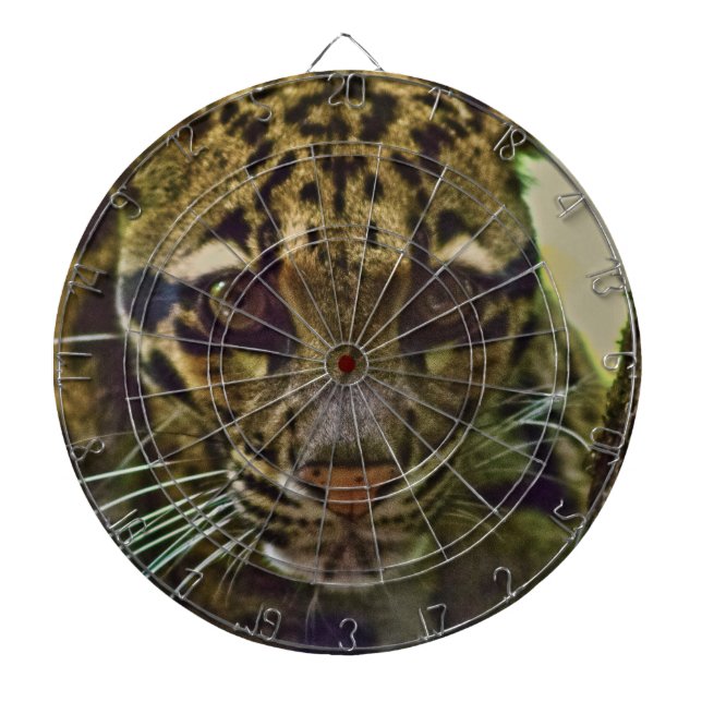 Clouded Leopard Dart Board (Front)