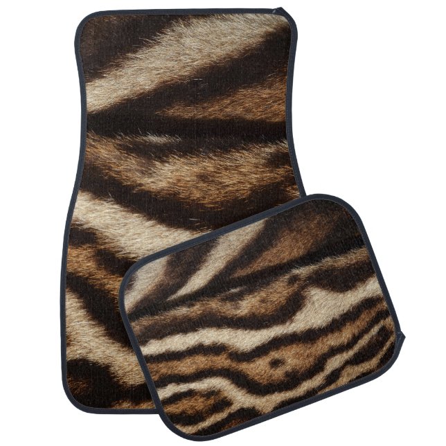 Clouded leopard fur, exotic pattern. car floor mat (Set)