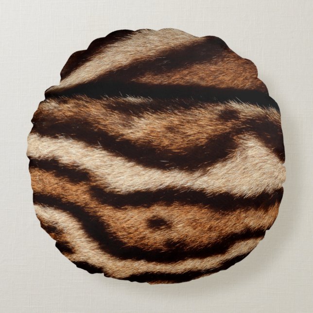 clouded leopard fur round pillow (Front)
