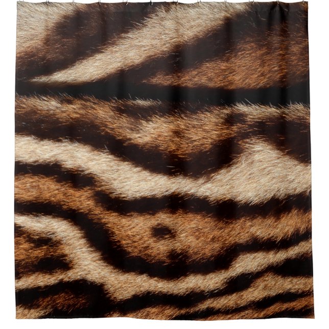 clouded leopard fur shower curtain (Front)