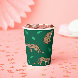 Clouded Leopard Paper Cups