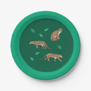 Clouded Leopard Paper Plates