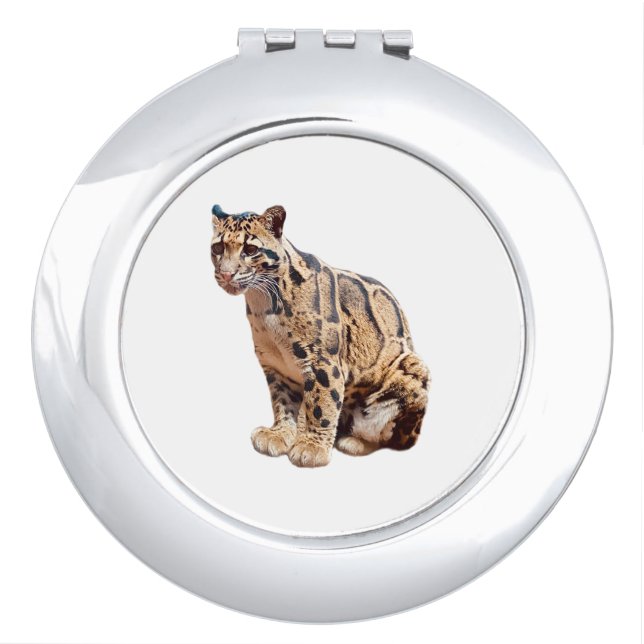 clouded leopard photograph jungle big cat animal   compact mirror (Front)