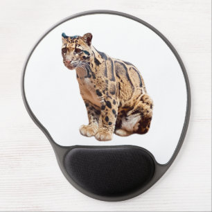 clouded leopard photograph jungle big cat animal gel mouse pad