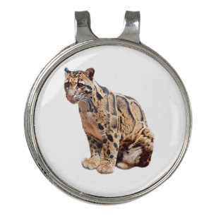 clouded leopard photograph jungle big cat animal golf hat clip