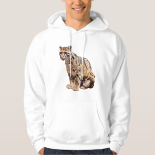 clouded leopard photograph jungle big cat animal   hoodie