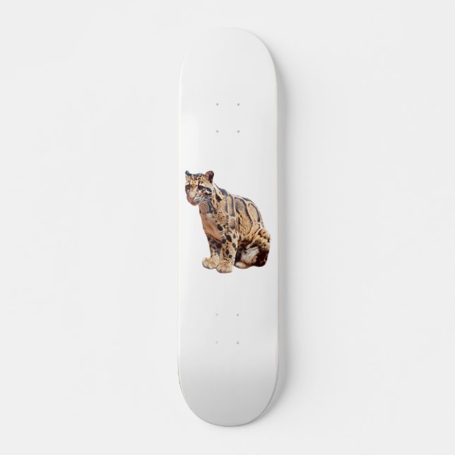 clouded leopard photograph jungle big cat animal   skateboard (Front)