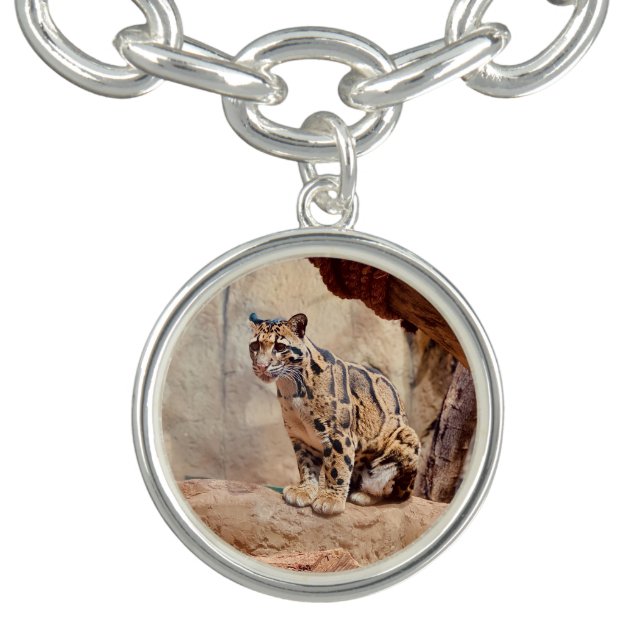 clouded leopard picture nature wildlife exotic bracelet (Design)