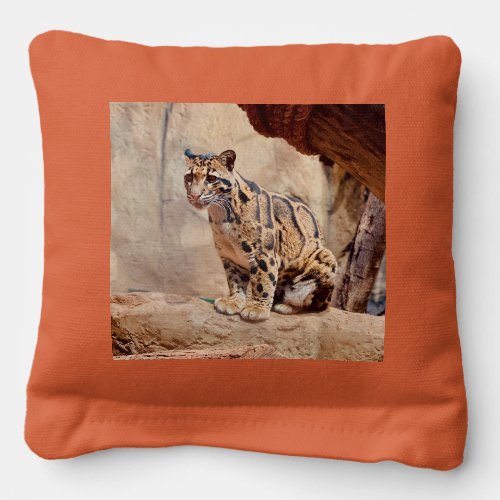 clouded leopard picture nature wildlife exotic cornhole bags