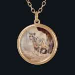 clouded leopard picture nature wildlife exotic gold plated necklace<br><div class="desc">Beautiful clouded leopard photograph. Sure to add a touch of nature to your home!</div>