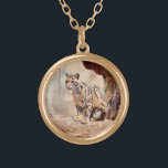 clouded leopard picture nature wildlife exotic gold plated necklace<br><div class="desc">Beautiful clouded leopard photograph. Sure to add a touch of nature to your home!</div>