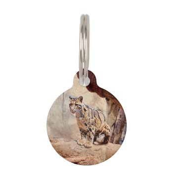 Clouded Leopard Picture Nature Wildlife Exotic Pet Id Tag by CharmedPix at Zazzle