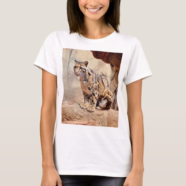 clouded leopard picture nature wildlife exotic T-Shirt (Front)