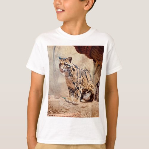 clouded leopard picture nature wildlife exotic T_Shirt