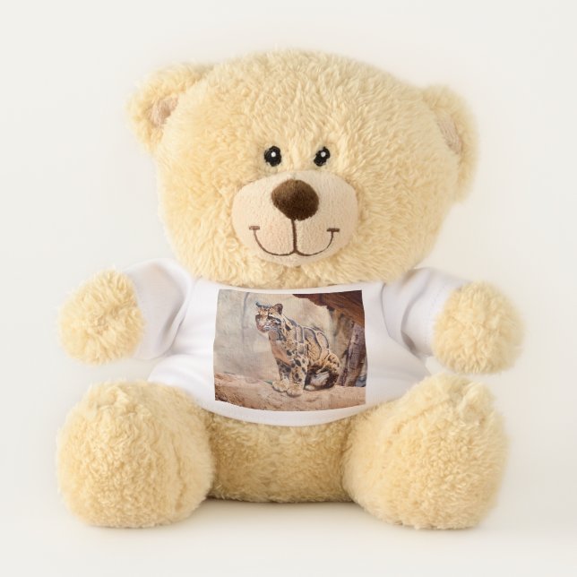 clouded leopard picture nature wildlife exotic teddy bear (Front)