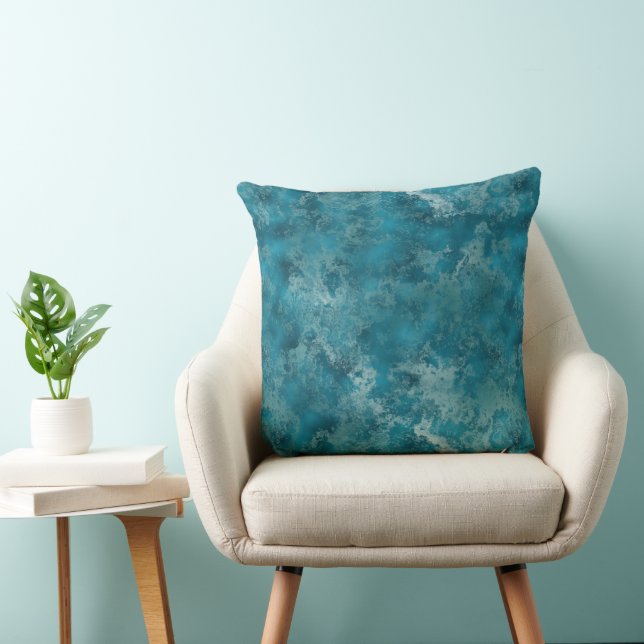 Clouded Marble Stone Throw Pillow (Chair)