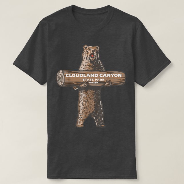 Cloudland Canyon State Park Georgia Bear Vacation  T-Shirt (Design Front)