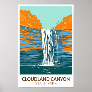 Cloudland Canyon State Park Georgia Vintage Poster