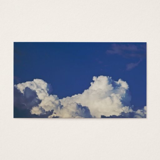 Customizable clouds business cards