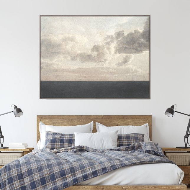 Clouds above the sea, oil on canvas print (Insitu(Bedroom))