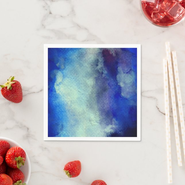 Clouds Abstract Watercolor  Napkins (Insitu)