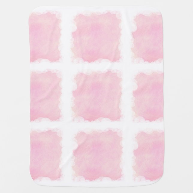 Clouds and Blends of Pink Baby Blankets (Front)