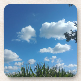 Clouds And Blue Sky Beverage Coaster