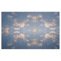 Clouds and blue sky photo fabric