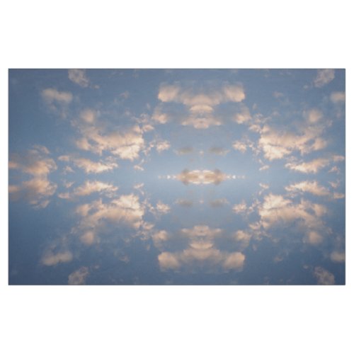 Clouds and blue sky photo fabric