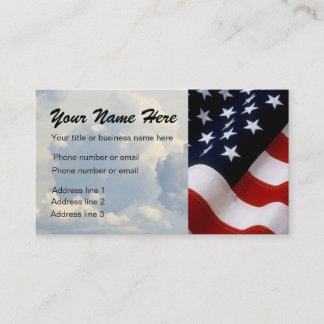 CLOUDS AND FLAG BUSINESS CARD