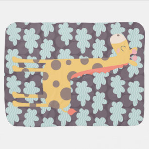 Clouds and Giraffes Baby Blanket