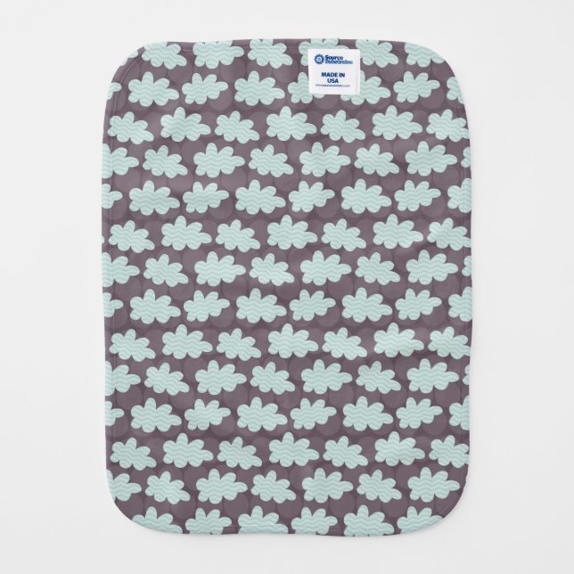 Clouds and Giraffes Burp Cloth (Back)