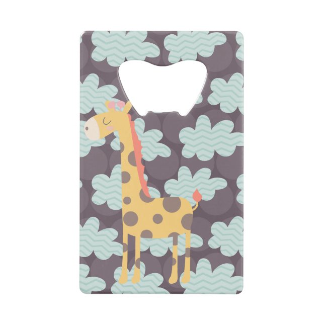 Clouds and Giraffes Credit Card Bottle Opener (Front)
