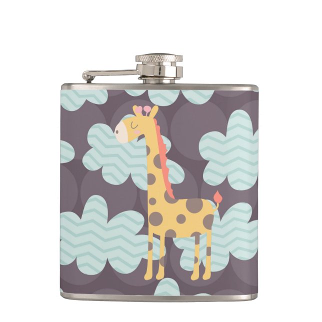 Clouds and Giraffes Flask (Front)