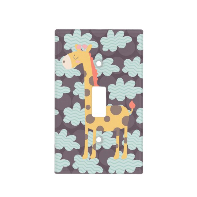 Clouds and Giraffes Light Switch Cover (Front)