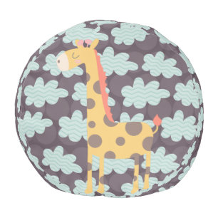 Clouds and Giraffes Pouf