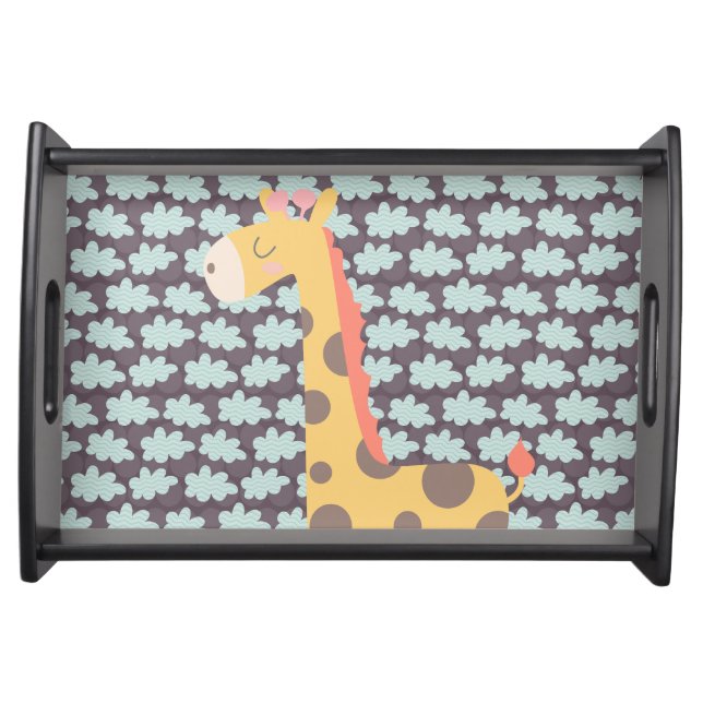 Clouds and Giraffes Serving Tray (Front)