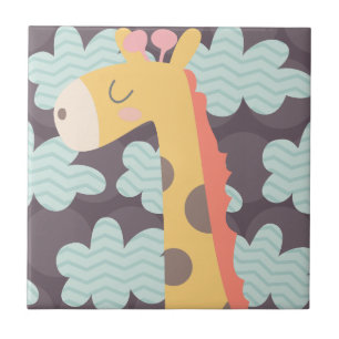 Clouds and Giraffes Tile