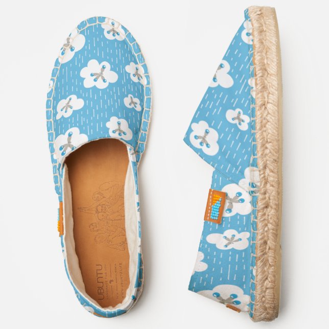 Clouds And Methane Molecules Blue Chemistry Geek Espadrilles (Side)