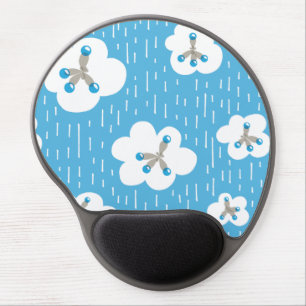 Clouds And Methane Molecules Blue Chemistry Geek Gel Mouse Pad