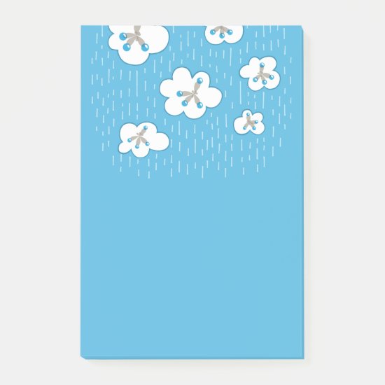 Clouds And Methane Molecules Blue Chemistry Geek Post-it Notes