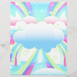 clouds and rainbow sky paper